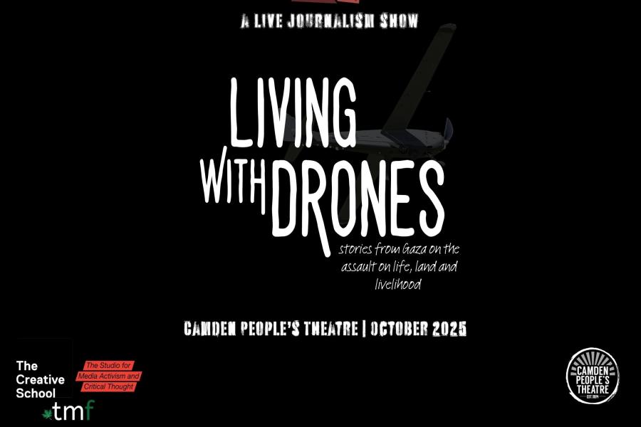 A dimly lit photo of a drone