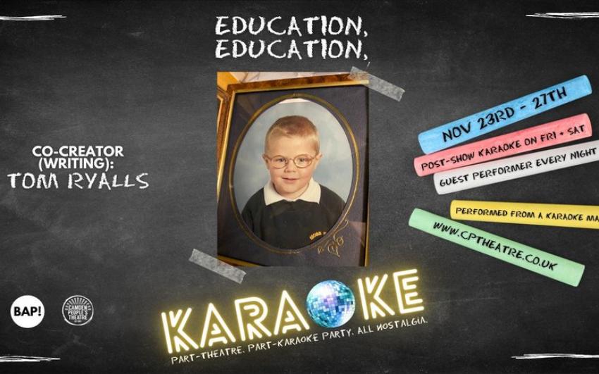 A picture of Tom Ryalls as a child in school. He has blonde hair and wears glasses and a school uniform.